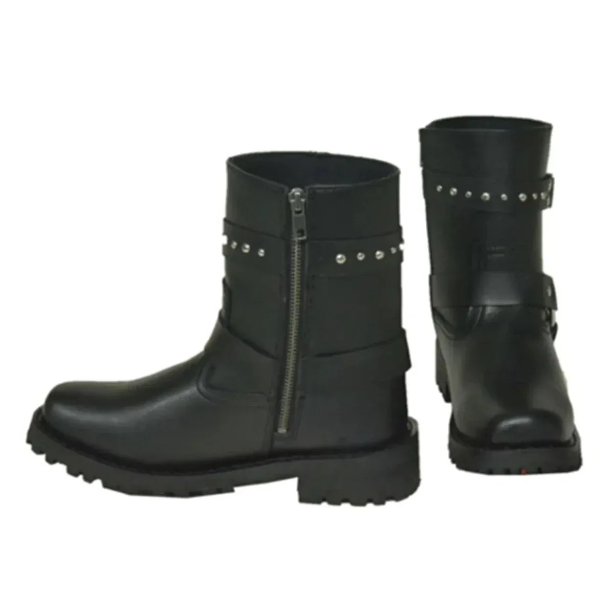 Ladies Motorcycle Biker Leather Boots