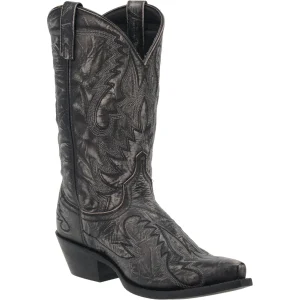 Laredo® Men’s Garrett Leather Boots in Distressed Black