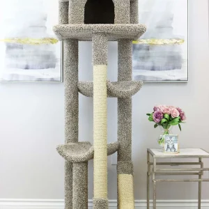 Large Indoor Cat House | Solid Wood Cat Condo for Large Cats