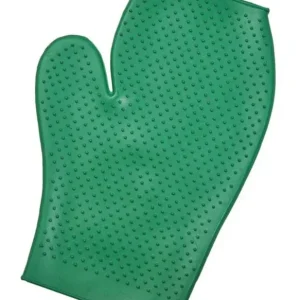 Large Rubber Grooming Mitt Large Green