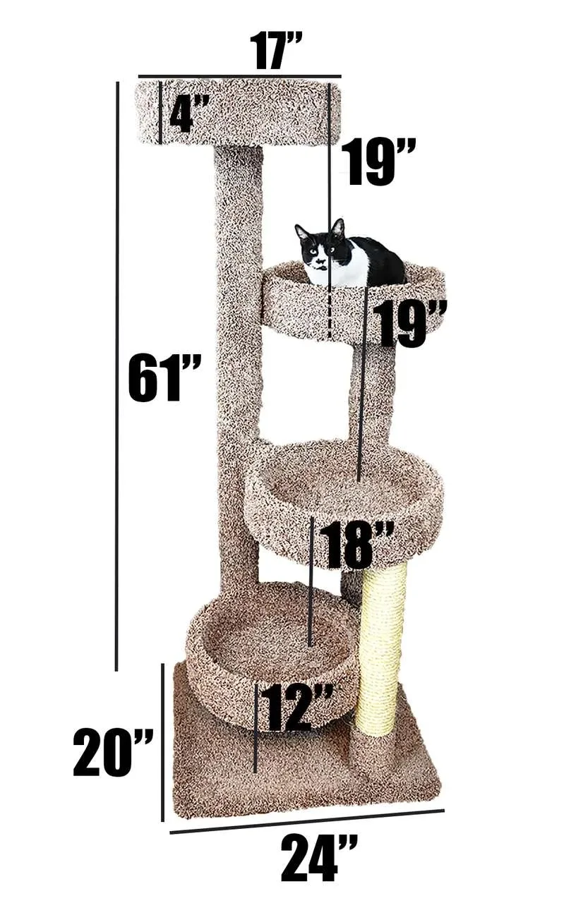 Large Solid Wood Cat Tree for Big Cats & Multi-Cat Homes - Image 2