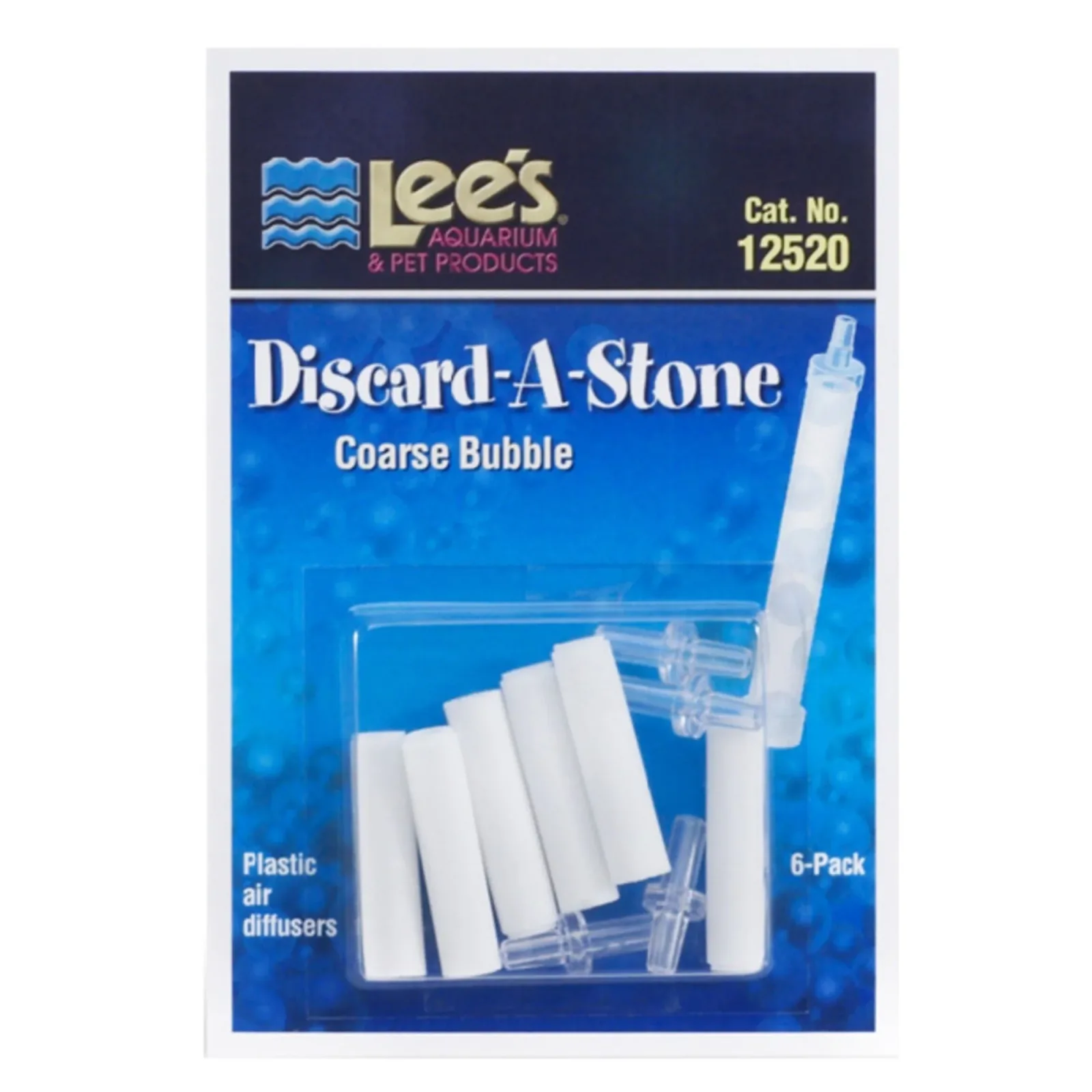 Lee's Aquarium & Pet Products Discard-A-Stone, White, Coarse, 6-Count