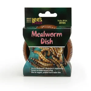 Lees Mealworm Curved Dish Brown 3 in