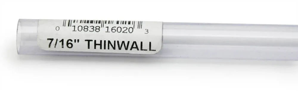 Lees Thinwall Rigid Aquarium Tubing Clear 7/16 in x 36 in