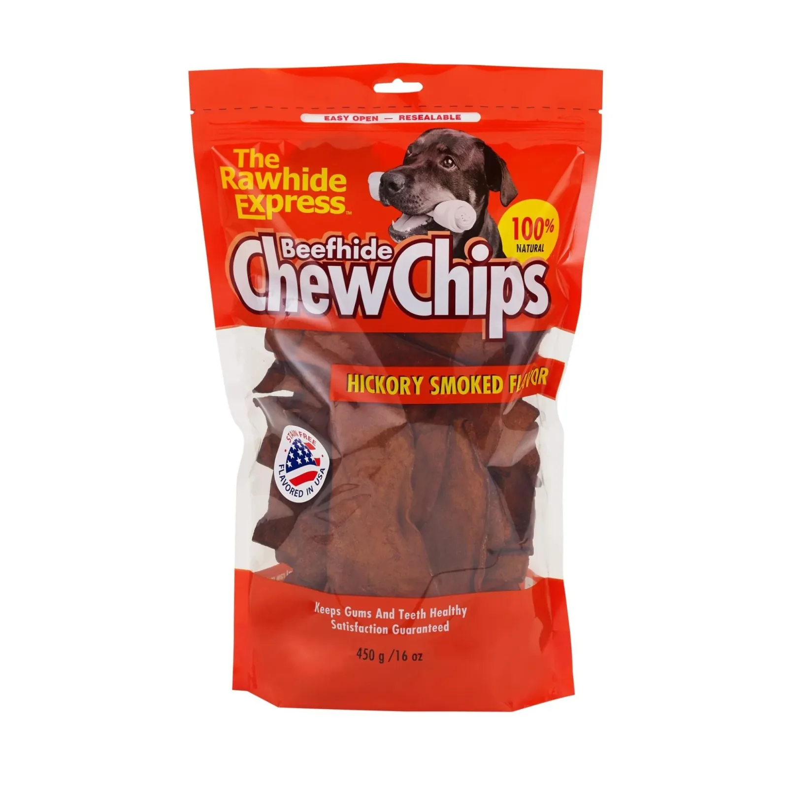 Lennox Beefhide Chew Chips Dog Treat Hickory Smoked, 16 oz
