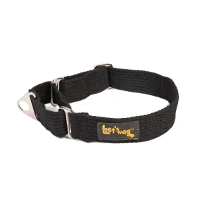 Let's Wag Martingale Collar for Dogs (Black)