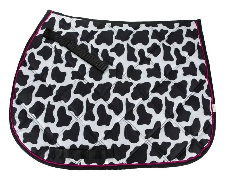 Lettia Cow Print All Purpose Pad 22" x 20" Black/W