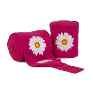Lettia Embroidered Fleece Daisy Polo Wraps