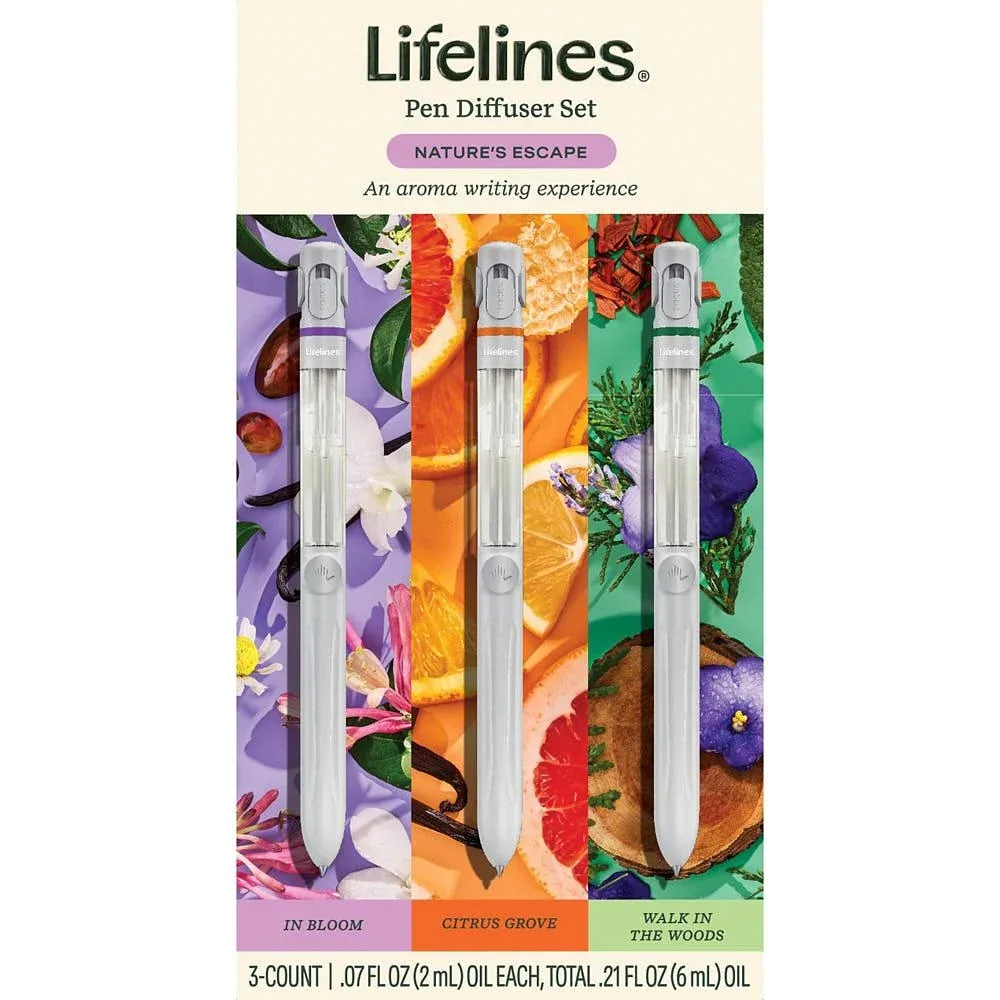 Lifelines Llc-Mcmanemin Three Pack Nature's Escape Pen Diffuser