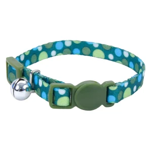 Li'l Pals® Adjustable Breakaway Kitten Collar, Green Dots