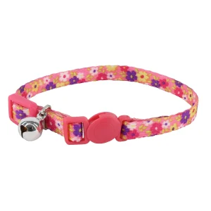 Li'l Pals® Adjustable Breakaway Kitten Collar, Pink Daisy
