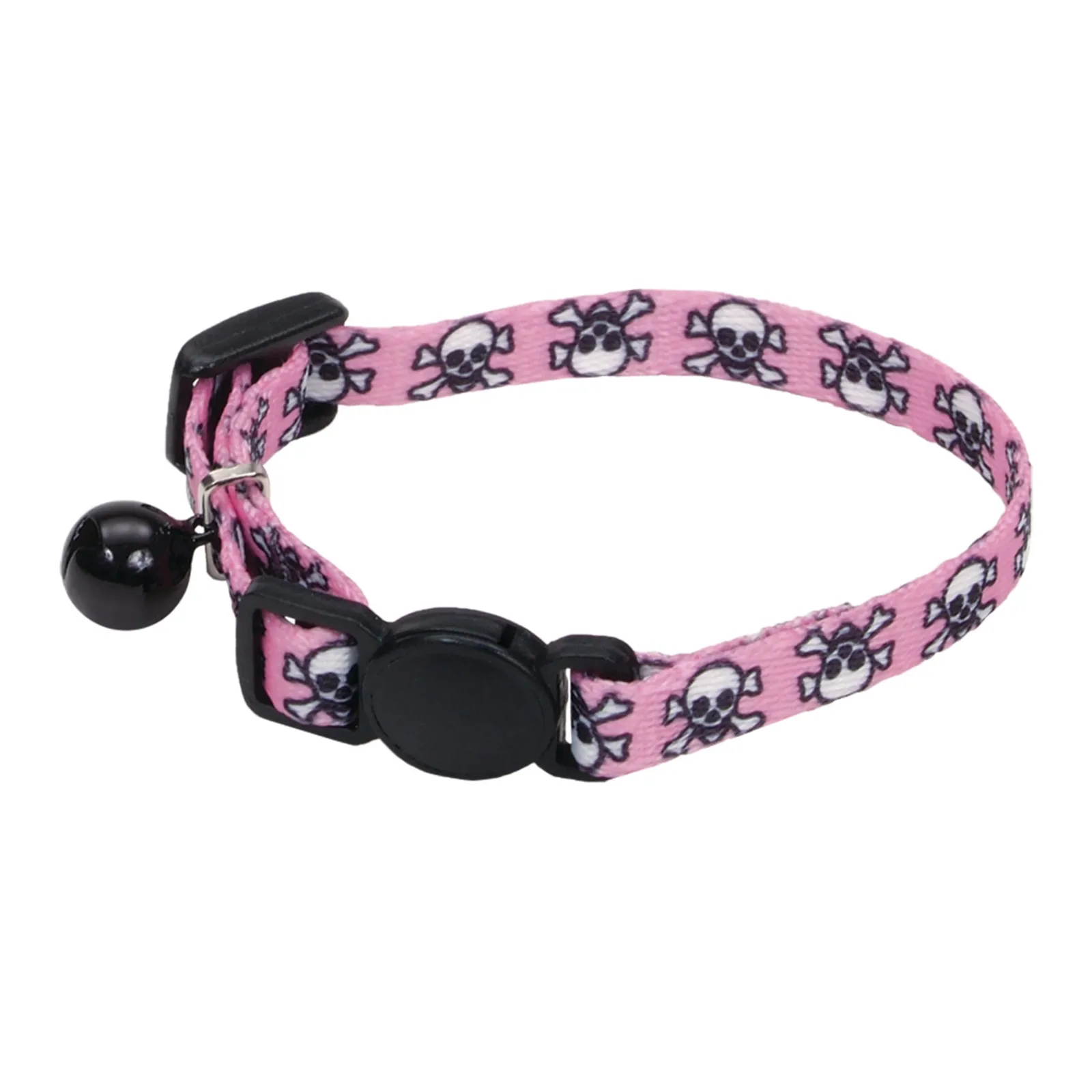 Li'l Pals® Adjustable Breakaway Kitten Collar, Pink Skulls