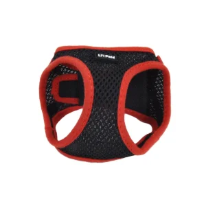 Li'l Pals® Comfort Mesh Dog Harness, Black and Red X-Small