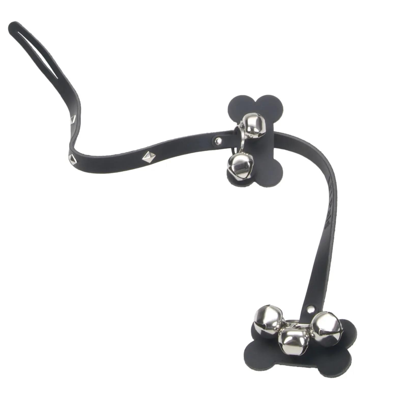 Li'l Pals® Dog Leather Potty Training Bells, Black