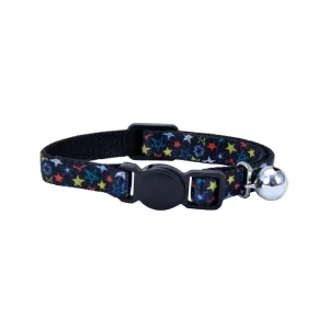 Li'l Pals® Elastic Kitten Collar, Black Stars