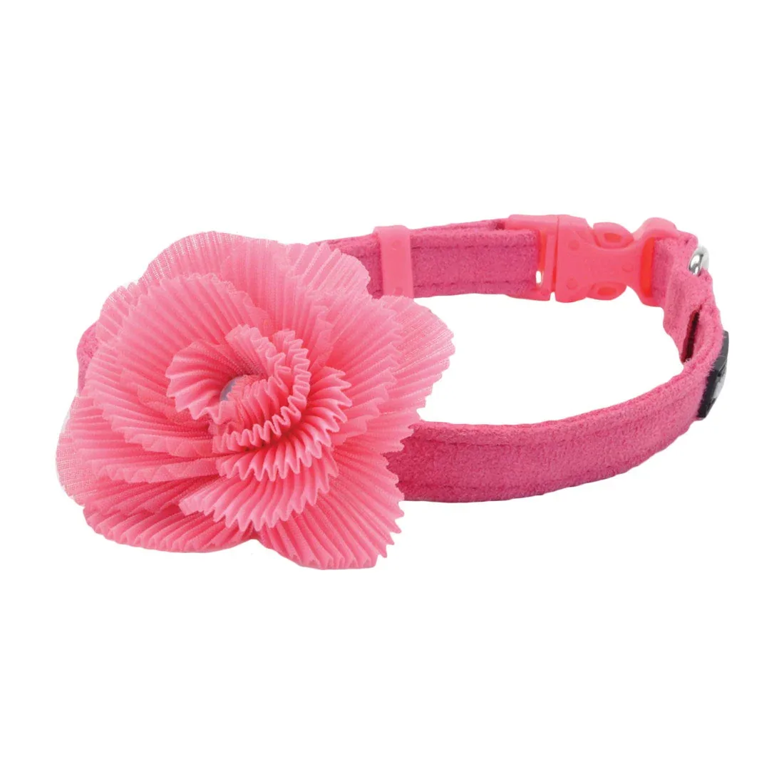Li'l Pals® Microfiber Collar, Pink Flower, Petite X-Small