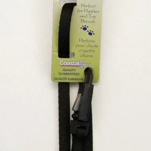 Lil Pals Nylon Dog Leash with E-Z Snap Black 3/8 in x 6 ft