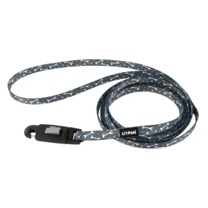Li'l Pals® Patterned Dog Leash with E-Z Snap® Grey Bones