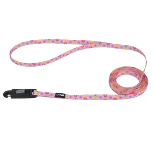 Li'l Pals® Patterned Dog Leash with E-Z Snap® Pink Daisy