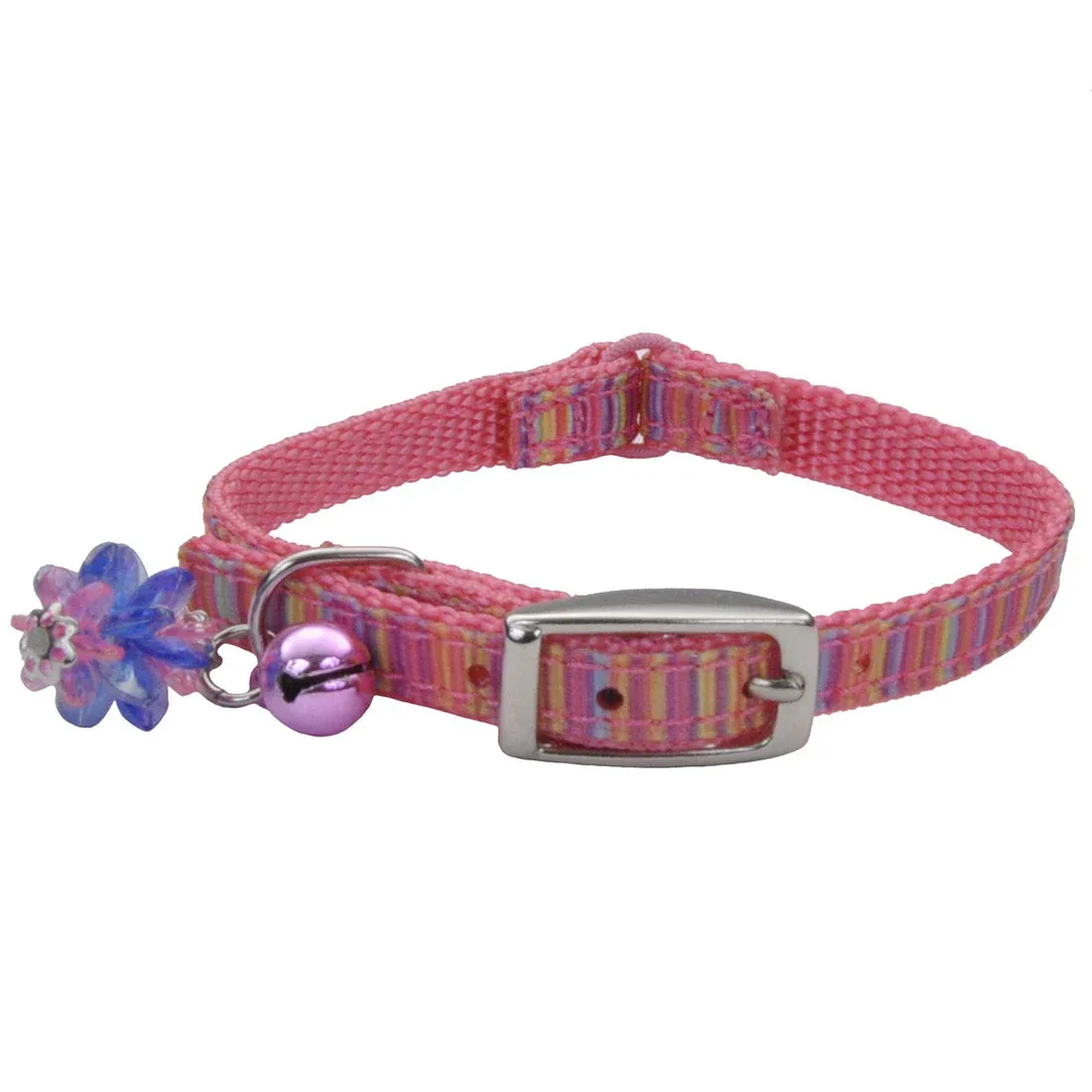 Li'l Pals® Ribbon Safety Kitten Collar, Pink Multi Stripe