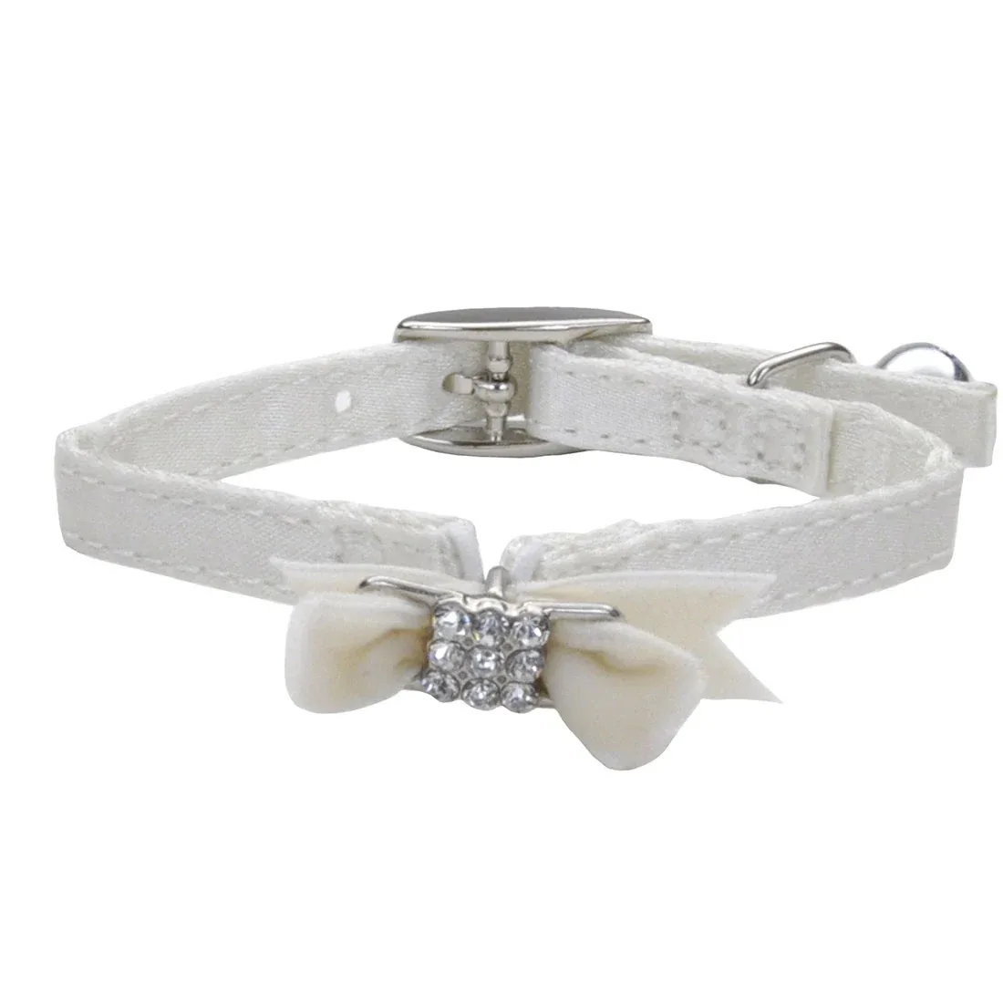 Li'l Pals® Safety Kitten Collar with Bow, White