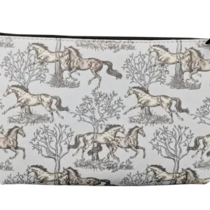 Lila Blue Toile Cosmetic Pouch