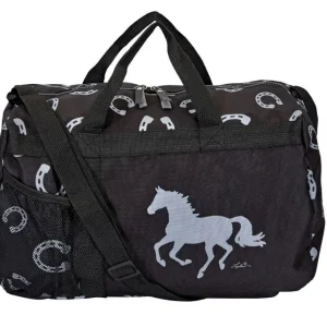 Lila Horseshoe Black/Gray Travel Duffel Bag