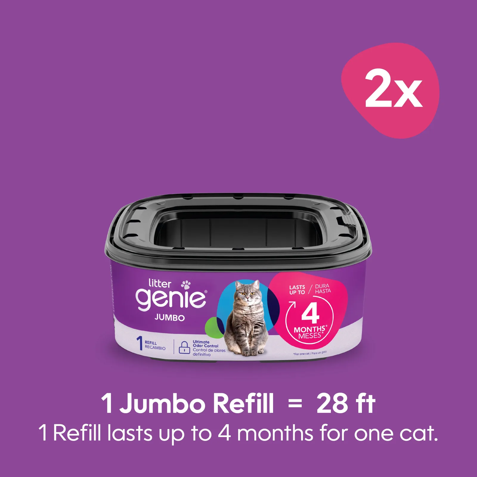 Litter Genie Jumbo Refill 2pk - Image 2