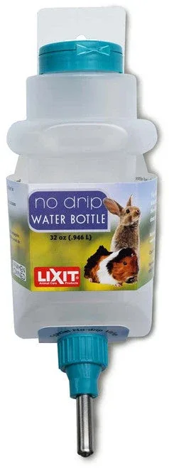 Lixit No Drip Top Fill Water Bottle Rabbit and Guinea Pig White, Clear 32 Ounces - Image 2