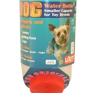 Lixit Small Dog Water Bottle White/Silver 16 oz