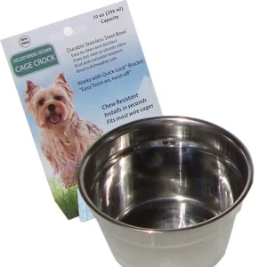 Lixit Stainless Steel Dog Crock Silver 10 oz