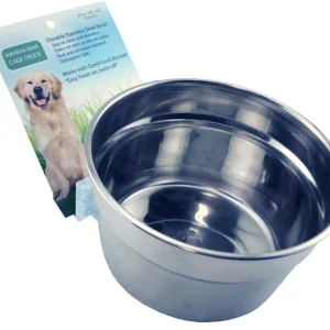 Lixit Stainless Steel Dog Crock, Silver, 20 oz