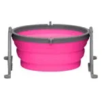 Loving Pets Bella Roma Travel Dog Bowl Pink Large - Image 2