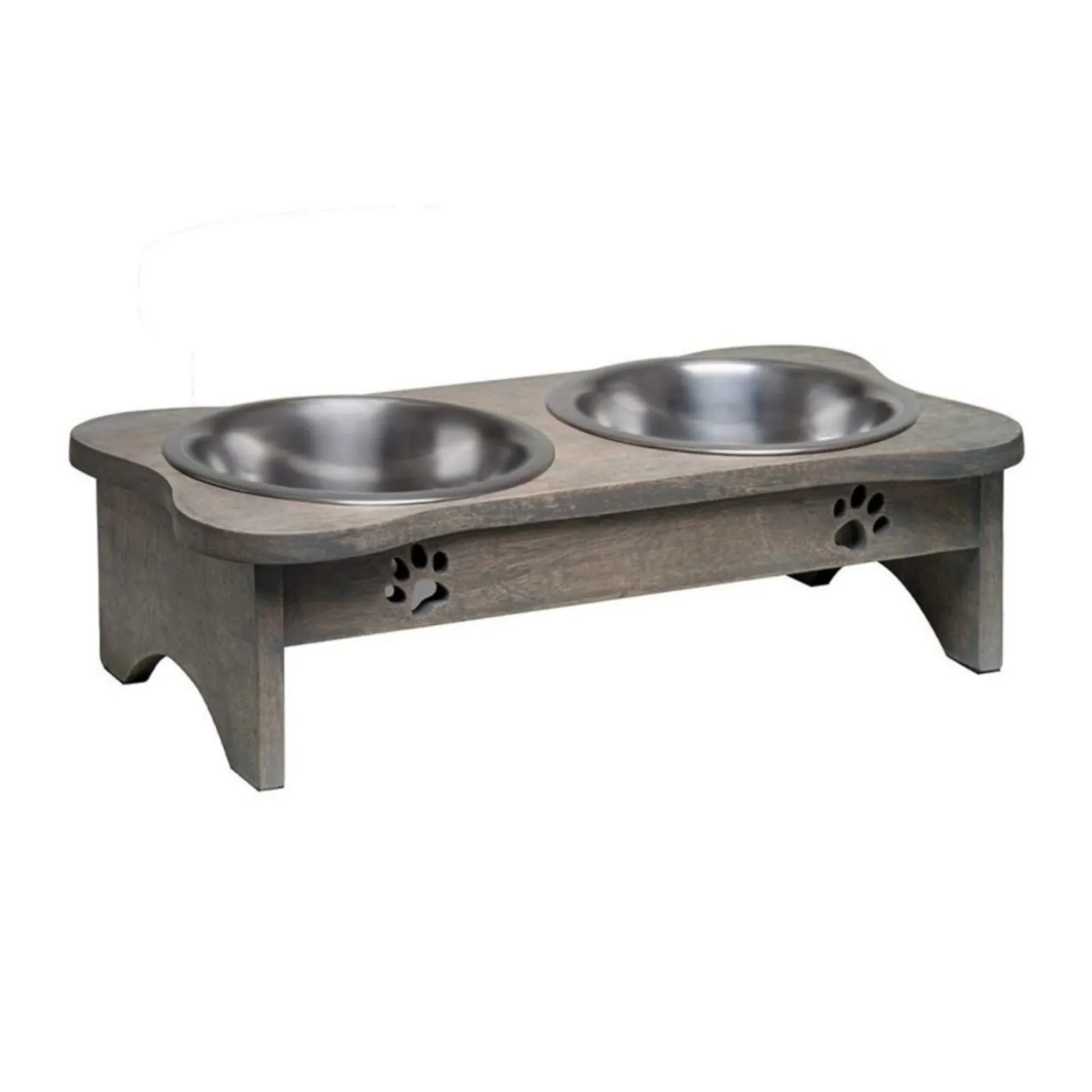 Loving Pets Black Label Wooden Modern Raised Diner 2 qt
