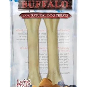 Loving Pets Buffalo Bully Bones - Long-Lasting 8 in, 2-Count
