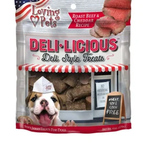 Loving Pets Deli-Licious Dog Treats Roast Beef & Cheddar 6 oz
