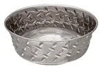 Loving Pets Diamond Plate Bowls with Non Skid Bottom Dog Dish Bowl, Silver, 1 pt - Image 2