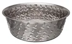 Loving Pets Diamond Plate Bowls with Non Skid Bottom Dog Dish Bowl, Silver, 1 qt - Image 2