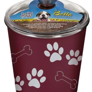 Loving Pets Dog Treat Canister Merlot