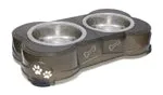 Loving Pets Double Diner Dog Bowl Espresso Medium - Image 2