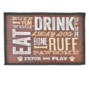 Loving Pets Fashion Mat Dog Day Expressions, Brown, White, Tan