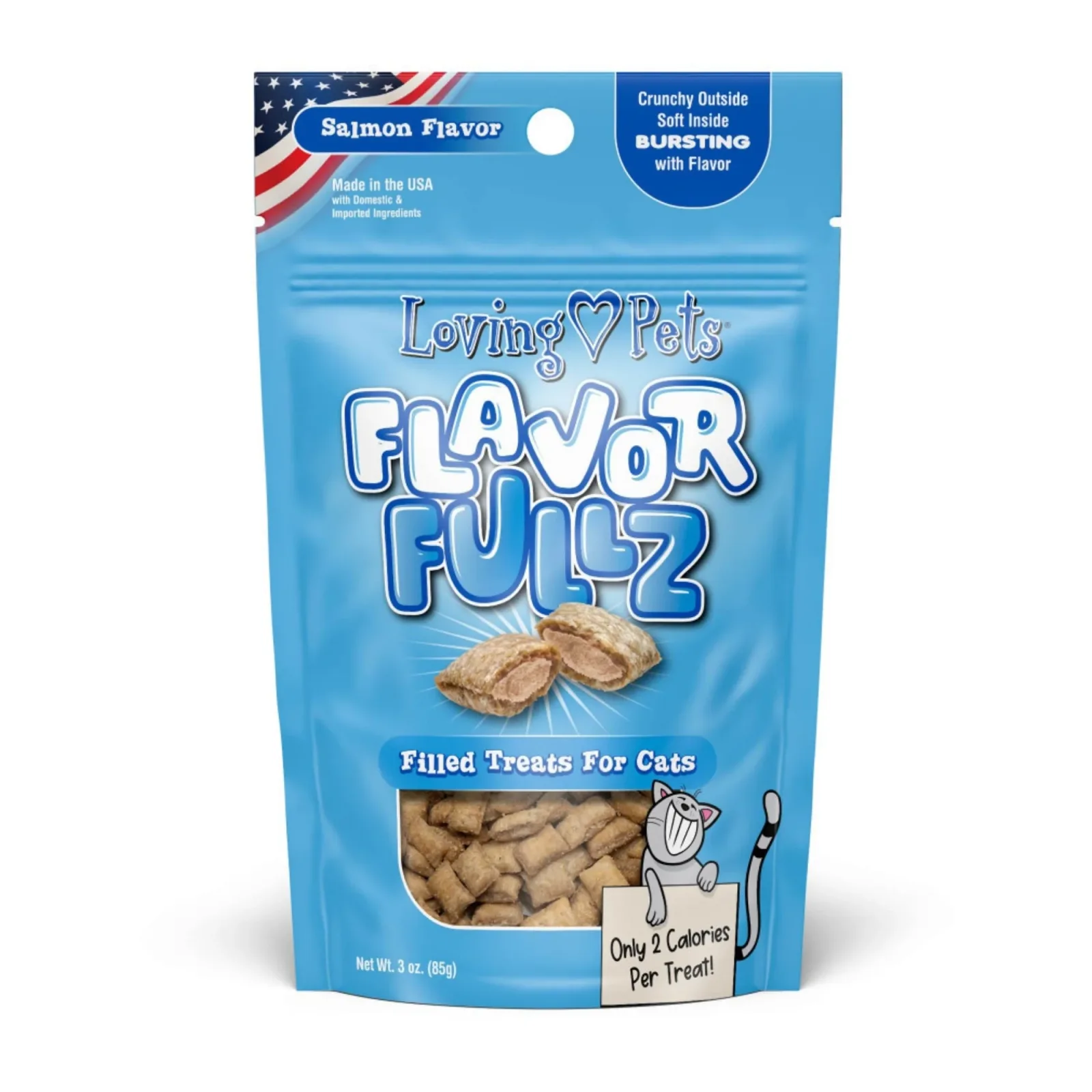 Loving Pets Flavorfullz Filled Cat Treats Salmon, 3 oz