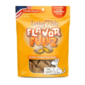 Loving Pets Flavorfullz Filled Dog Treats Cheese, 6 oz