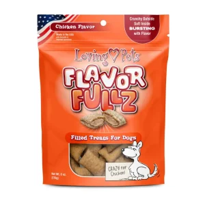 Loving Pets Flavorfullz Filled Dog Treats Chicken, 6 oz