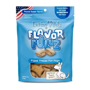 Loving Pets FlavorFullz Peanut Butter Filled Dog Treats, 6 oz