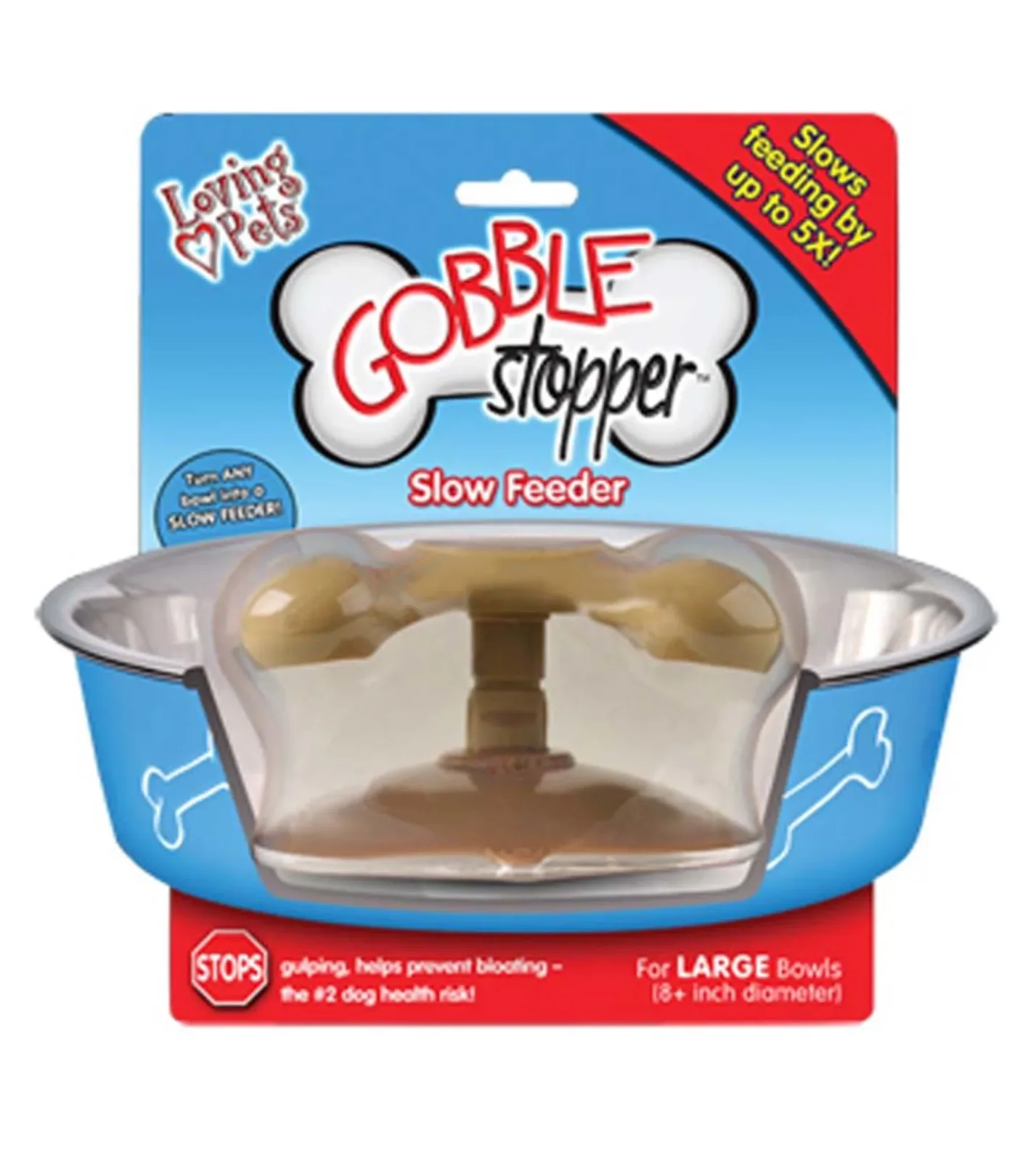 Loving Pets Gobblestopper Slow-Feeder Small, 6 in