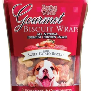 Loving Pets Gourmet Wraps Biscuit Dog Treat Sweet Potato, 8 oz