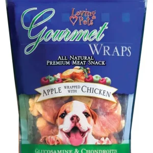 Loving Pets Gourmet Wraps Dog Treat Apple Chicken, 6 oz