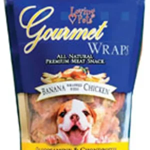 Loving Pets Gourmet Wraps Dog Treat Banana Chicken, 6 oz