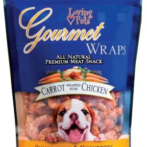 Loving Pets Gourmet Wraps Dog Treat Carrot Chicken, 6 oz
